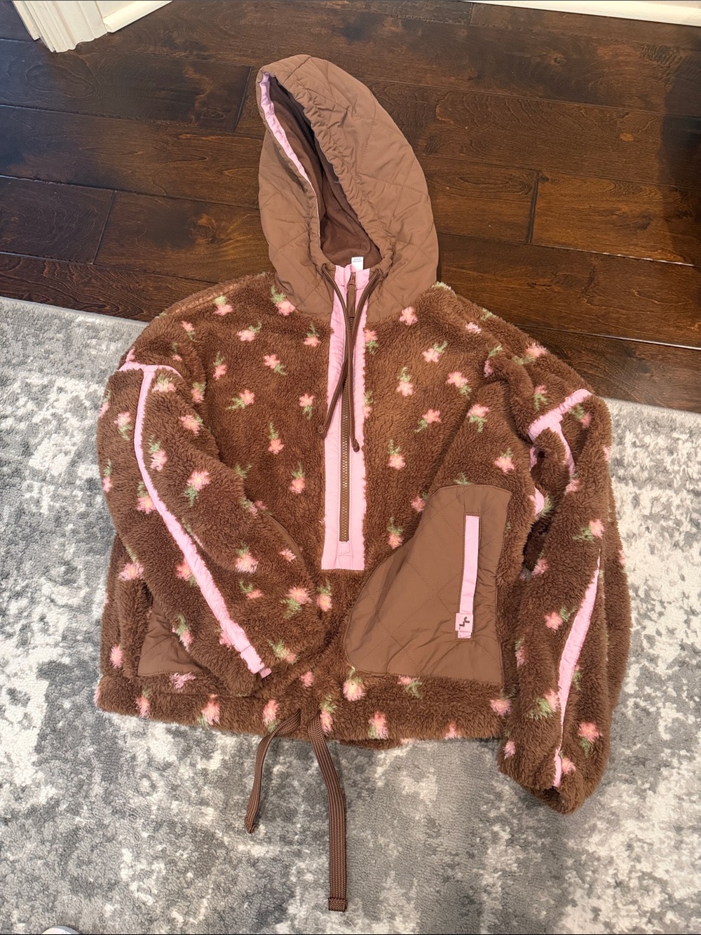 JoyLab Women's Contrast High Pile 1/2 Zip Jacket / Pullover